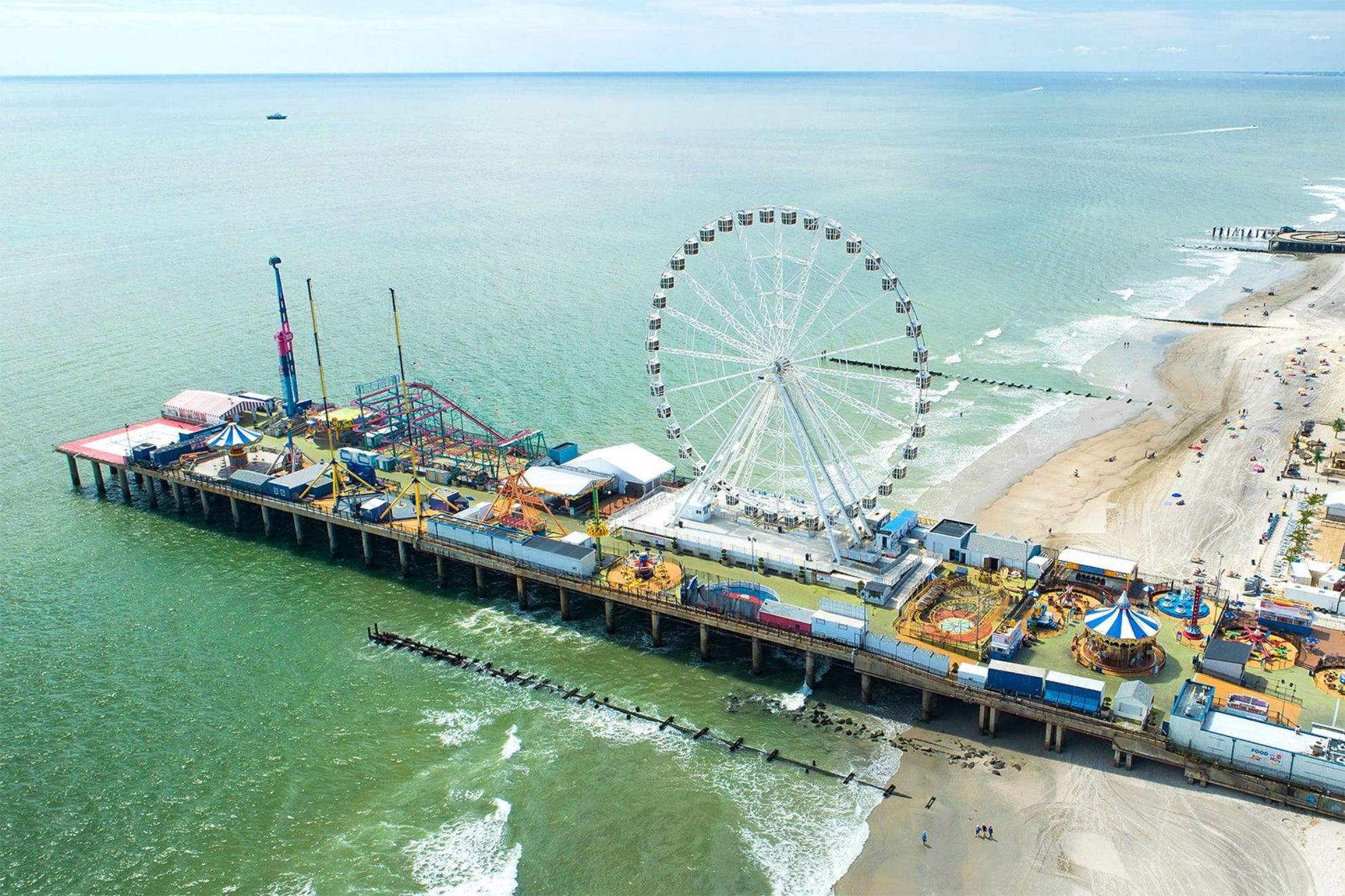 Imagen aérea del parque Steel Pier.
