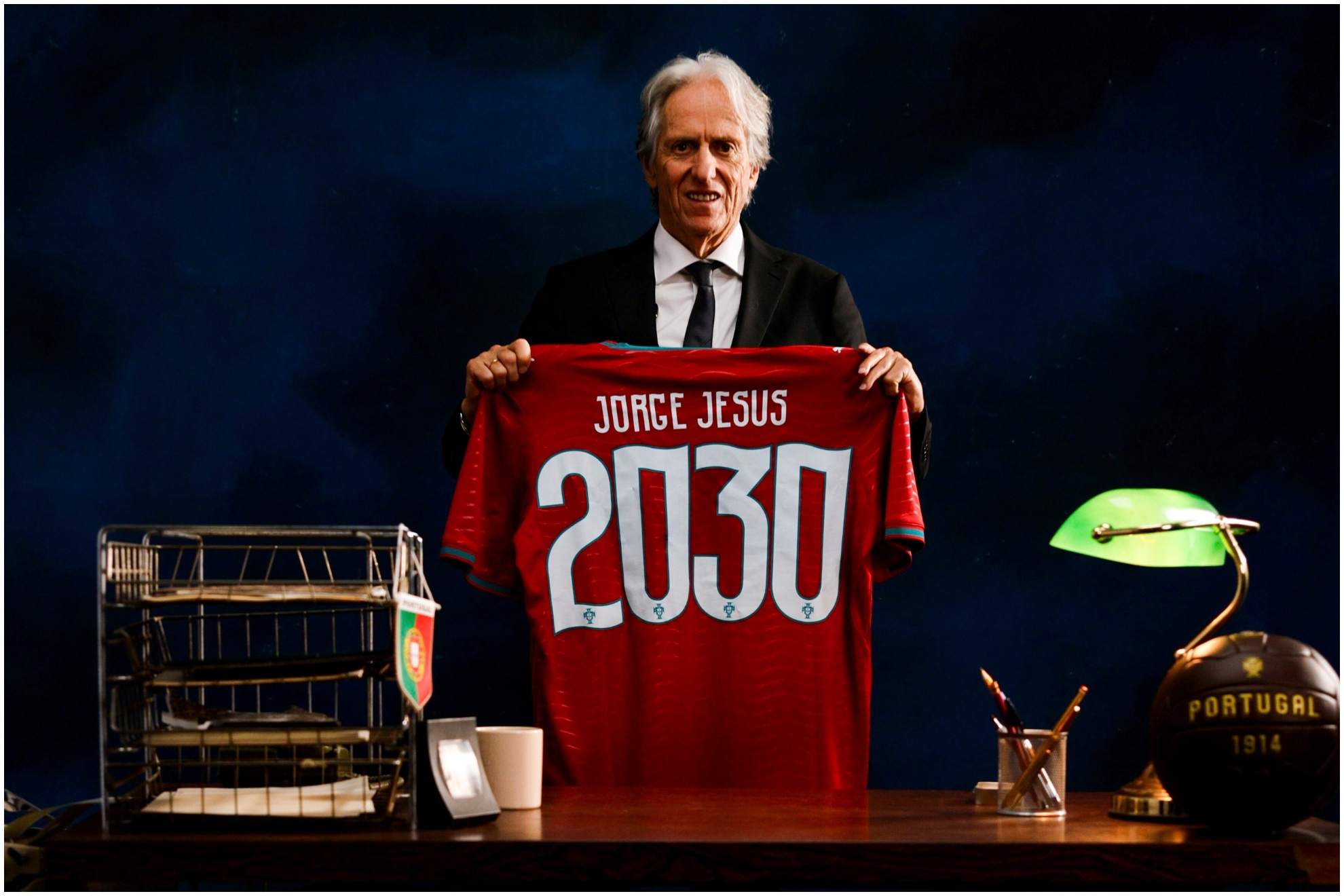 Jorge Jesus el día que fue nombrado como nuevo entrenador de Portugal.