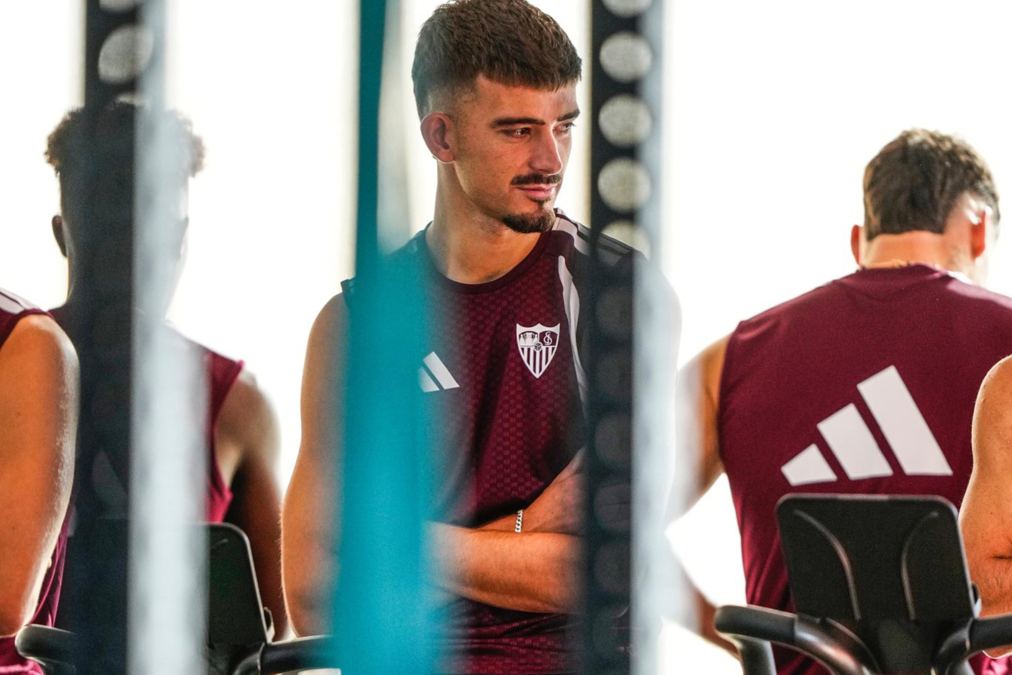 Kike Salas, en el gimnasio de la ciudad deportiva del Sevilla SEVILLA FC