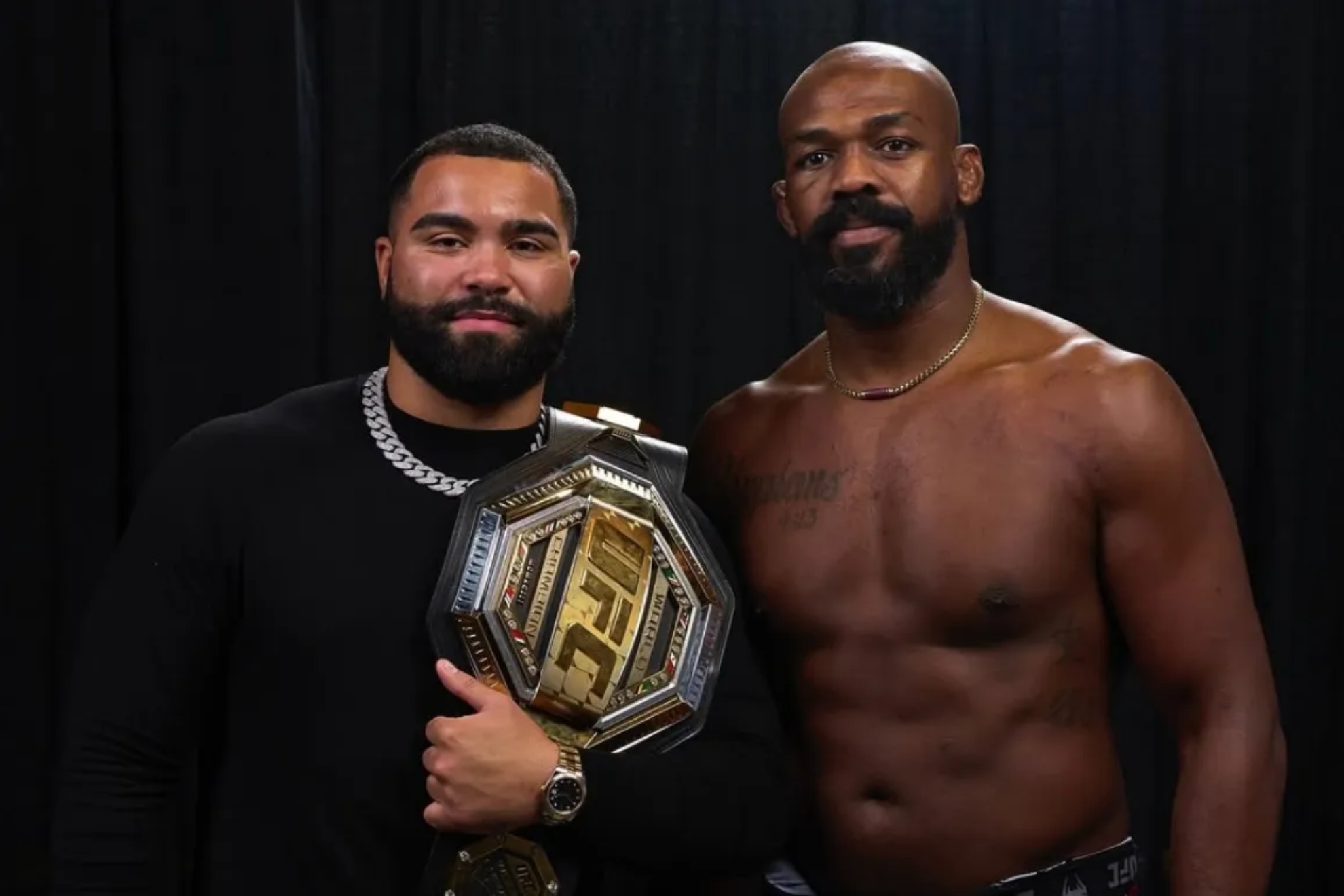 Gable Stevenson y Jon Jones. UFC.
