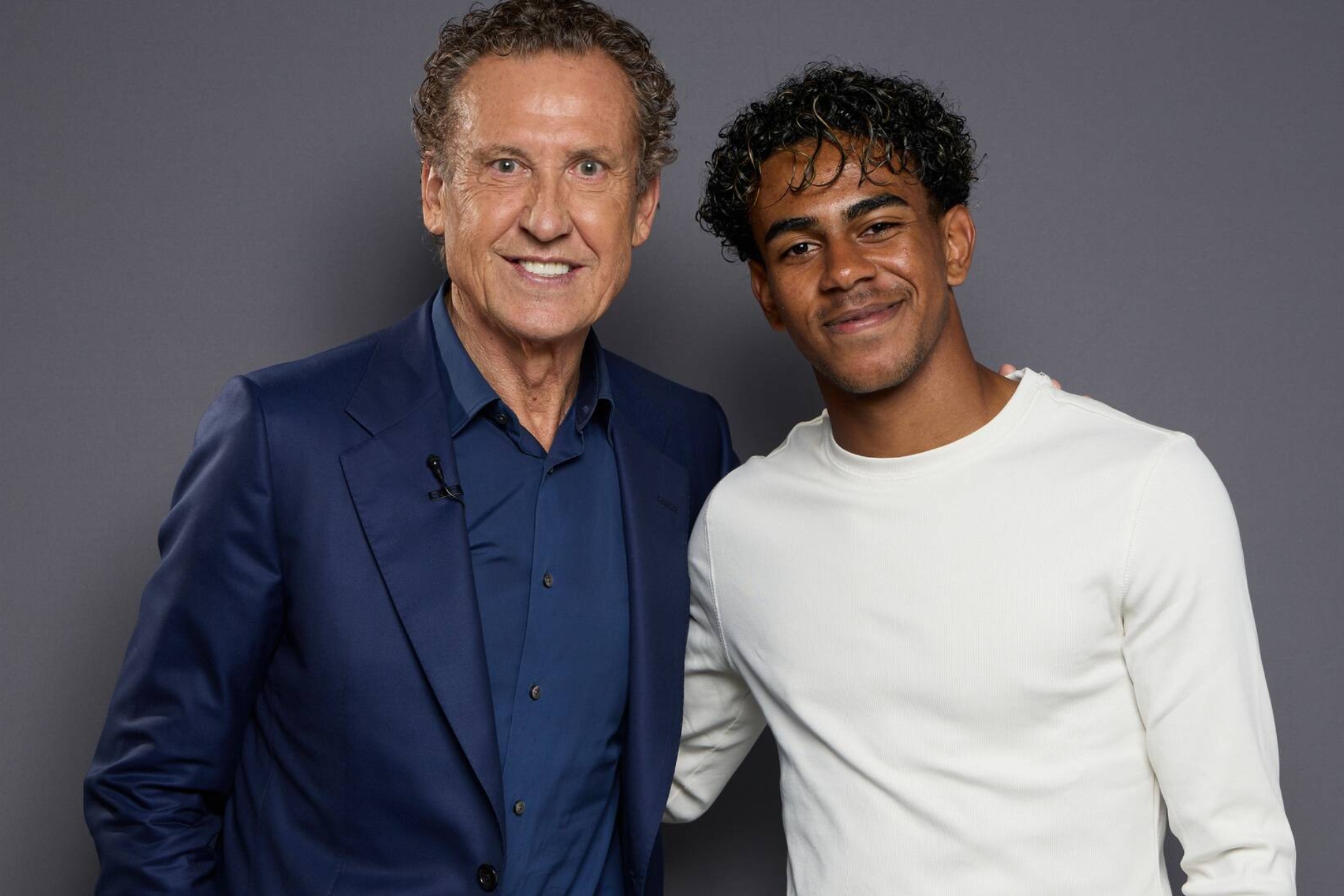 Valdano, con Lamine en Movistar. MOVISTAR
