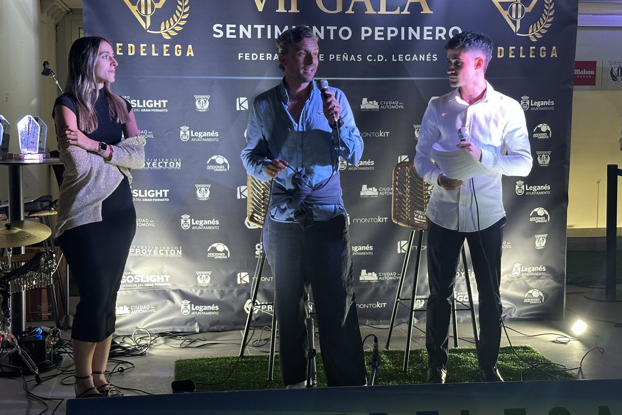 Rubén Albés, en un momento de la gala. Sentimiento Pepinero