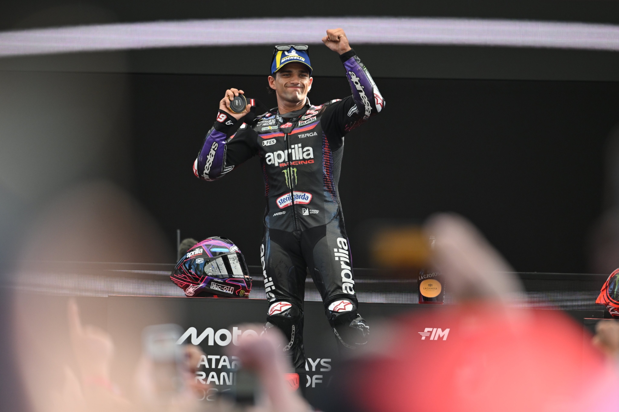Jorge Martín, en el podio. MICHELIN