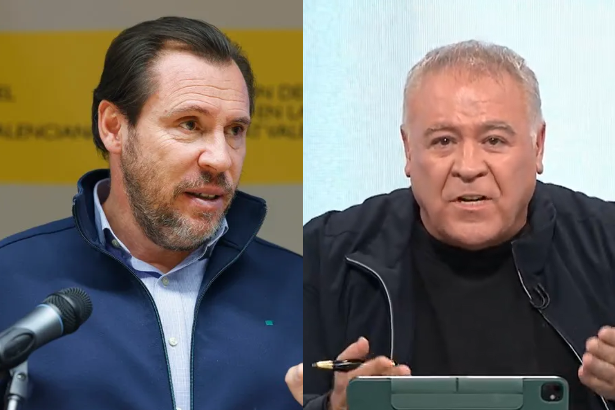 Óscar Puente, izquierda, y Antonio Ferreras, derecha EFE
