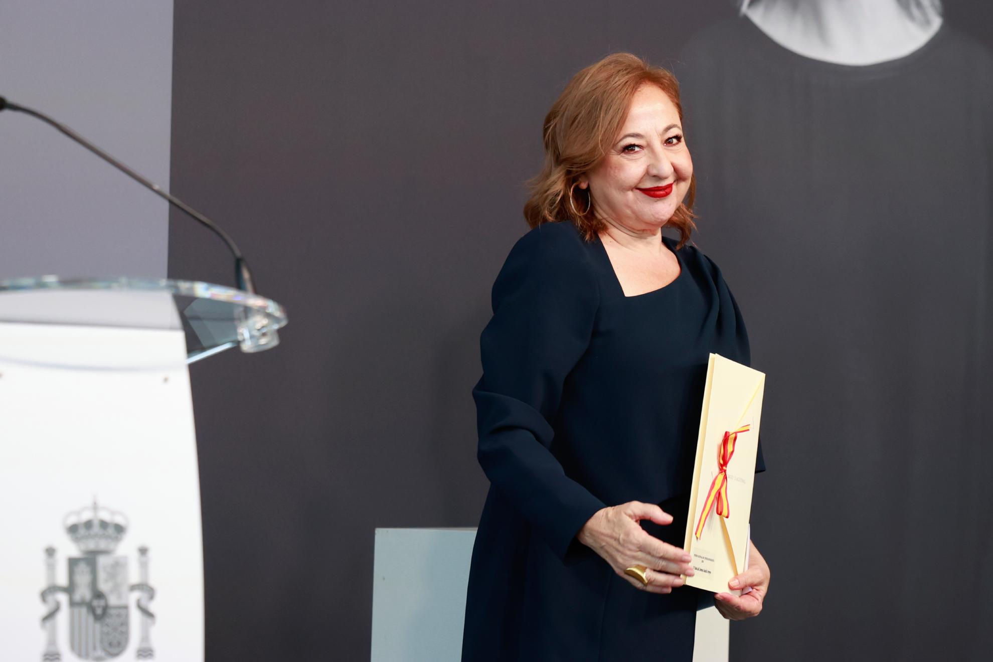 La actriz Carmen Machi, nada más recibir el Premio Nacional de Cinematografía 2026. EFE