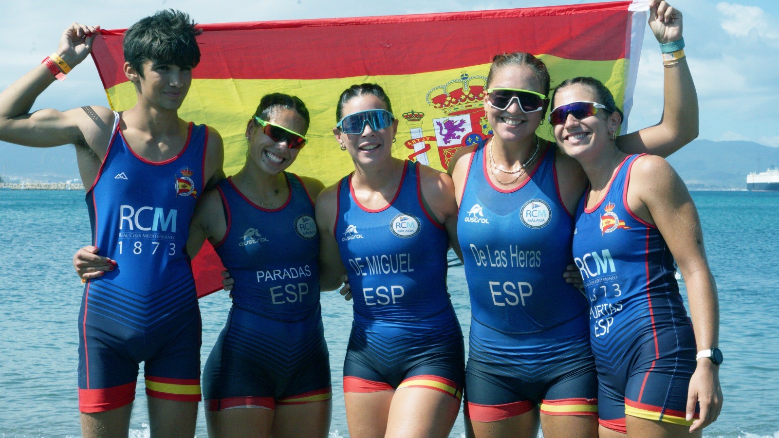 Oro europeo del Real Club Mediterráneo de Málaga. Federación Española de Remo