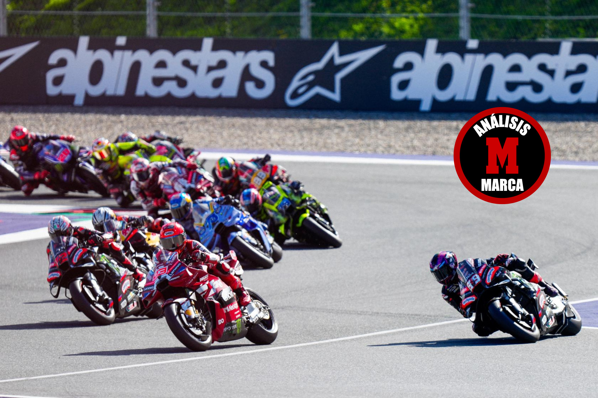 Jorge Martín se va largo en el Sprint. MOTOGP