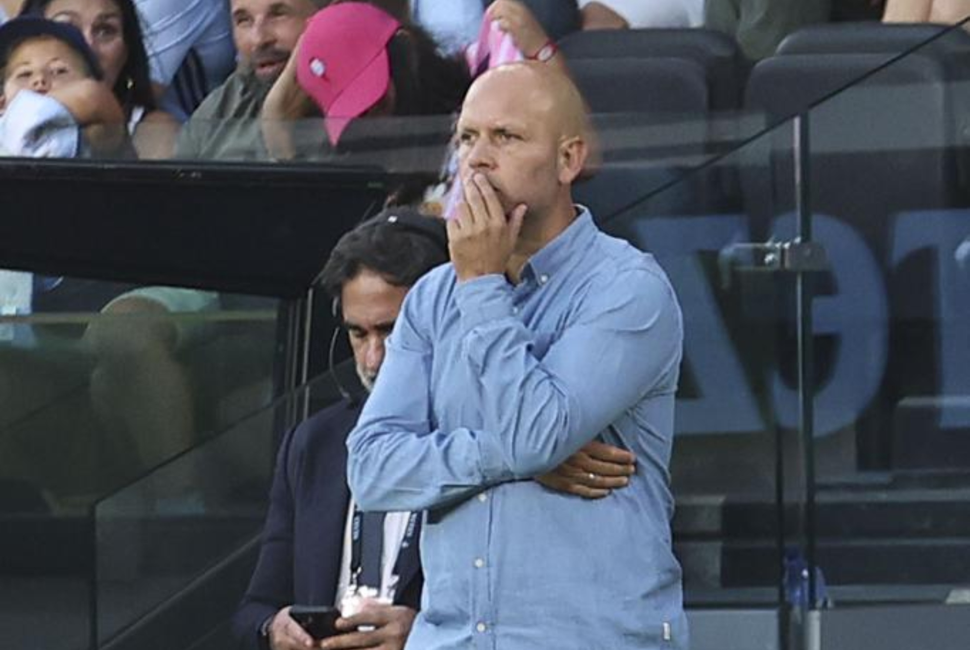 José Alberto, con gesto serio en un momento del encuentro ante el Celta. EFE