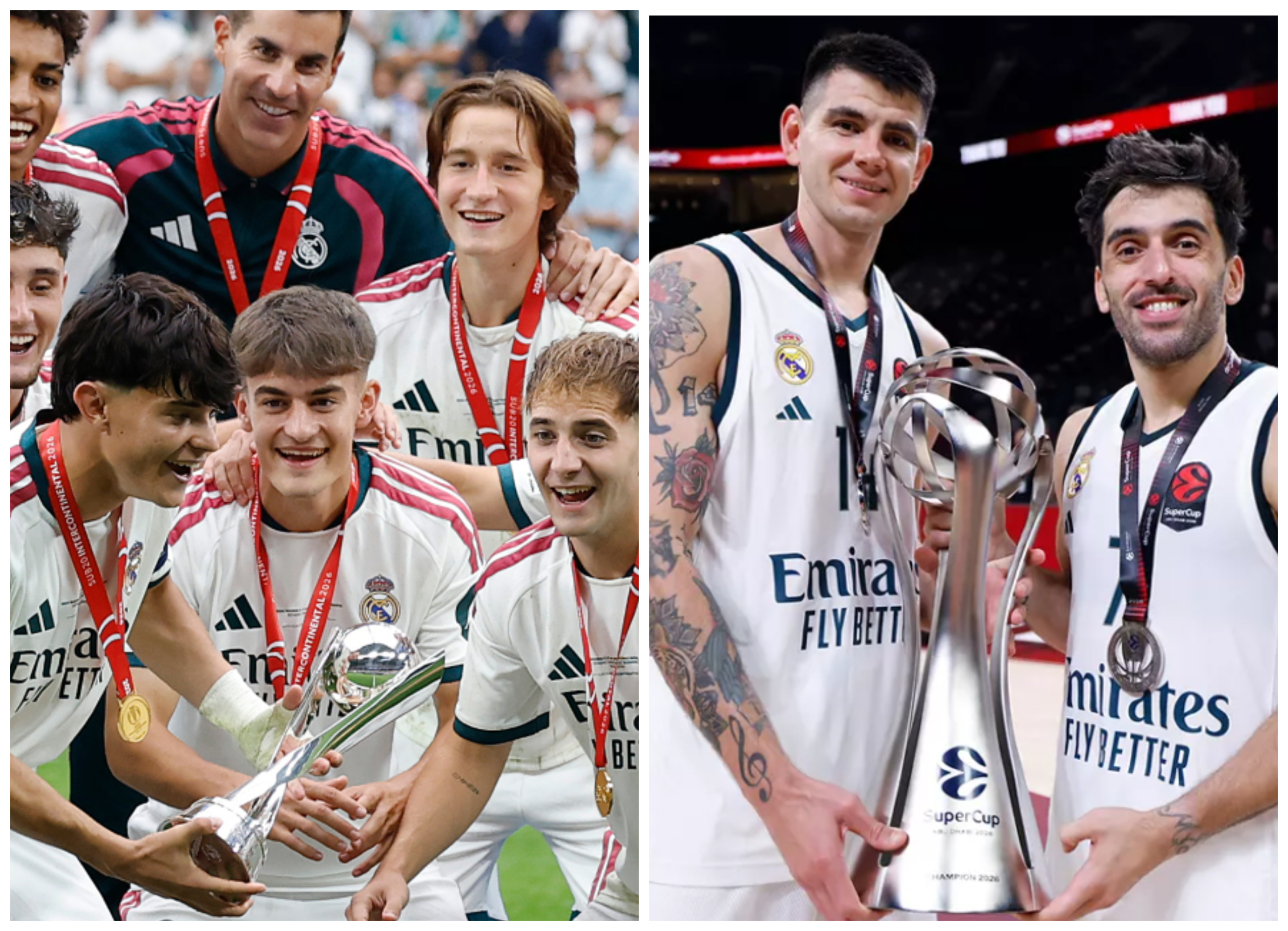 Los sub-20 y el básket, dos trofeos inéditos más para el Madrid.