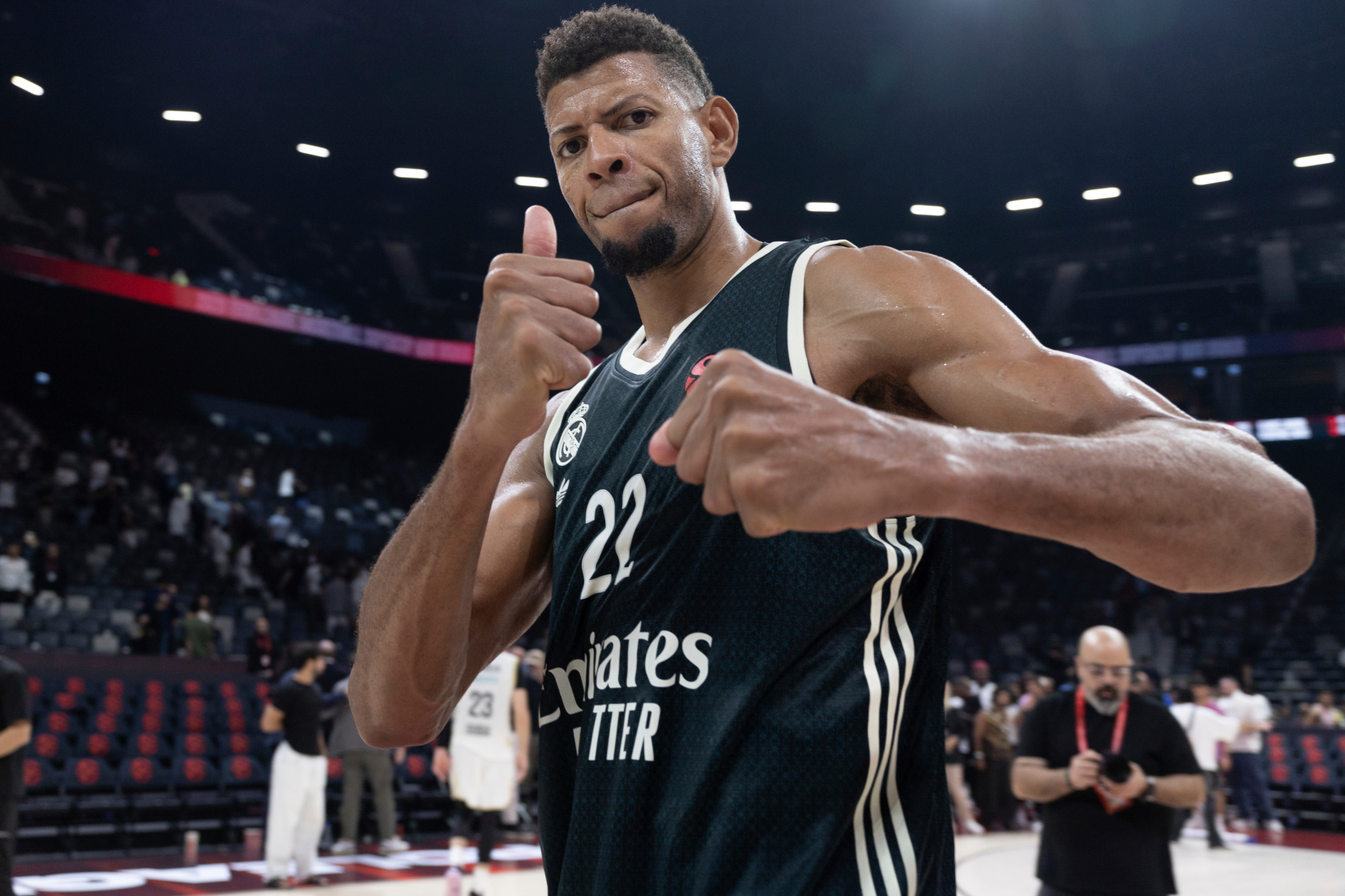 Tavares, después del primer partido de la Supercup ante Dubái. RM