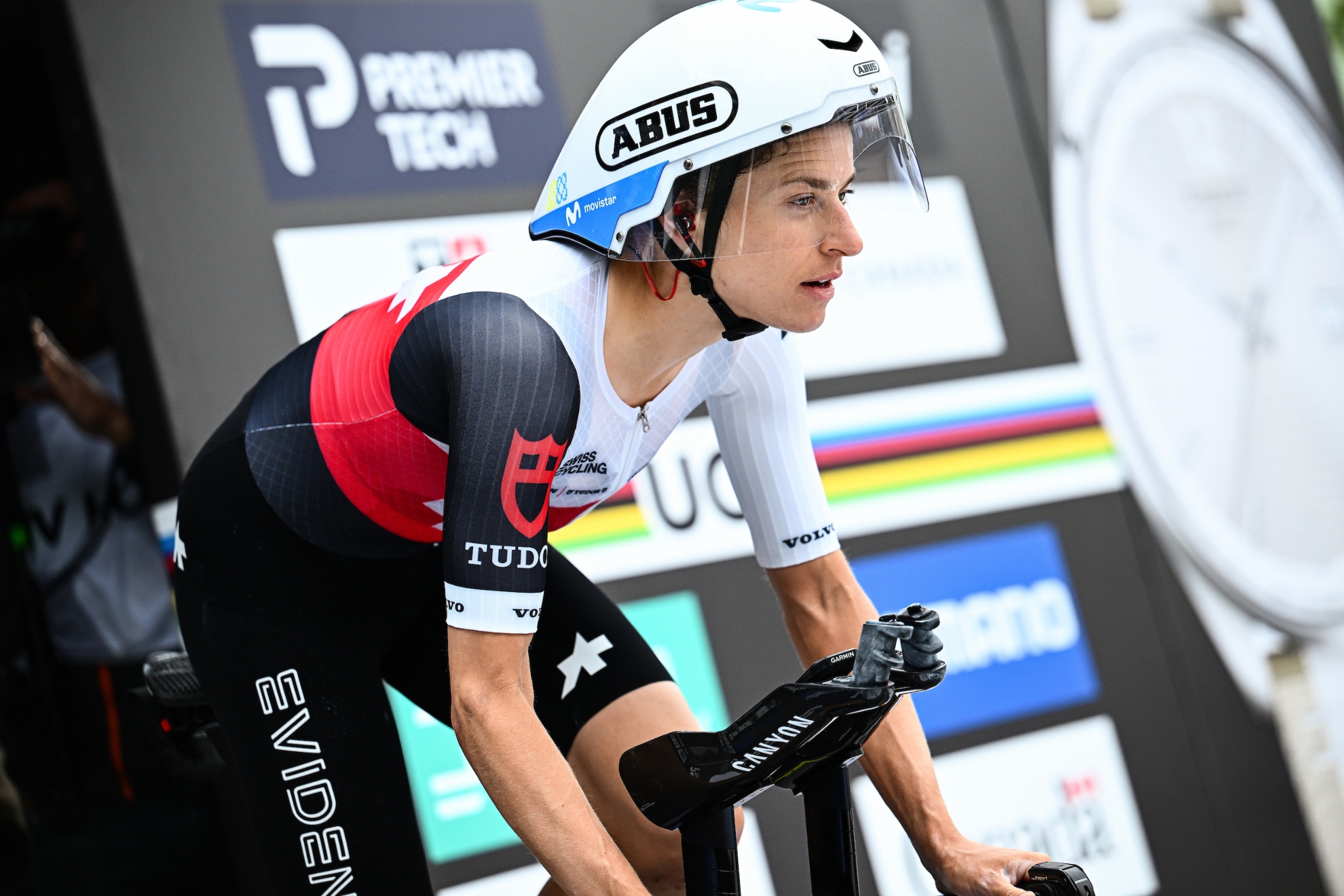Reusser, en plena crono. UCI
