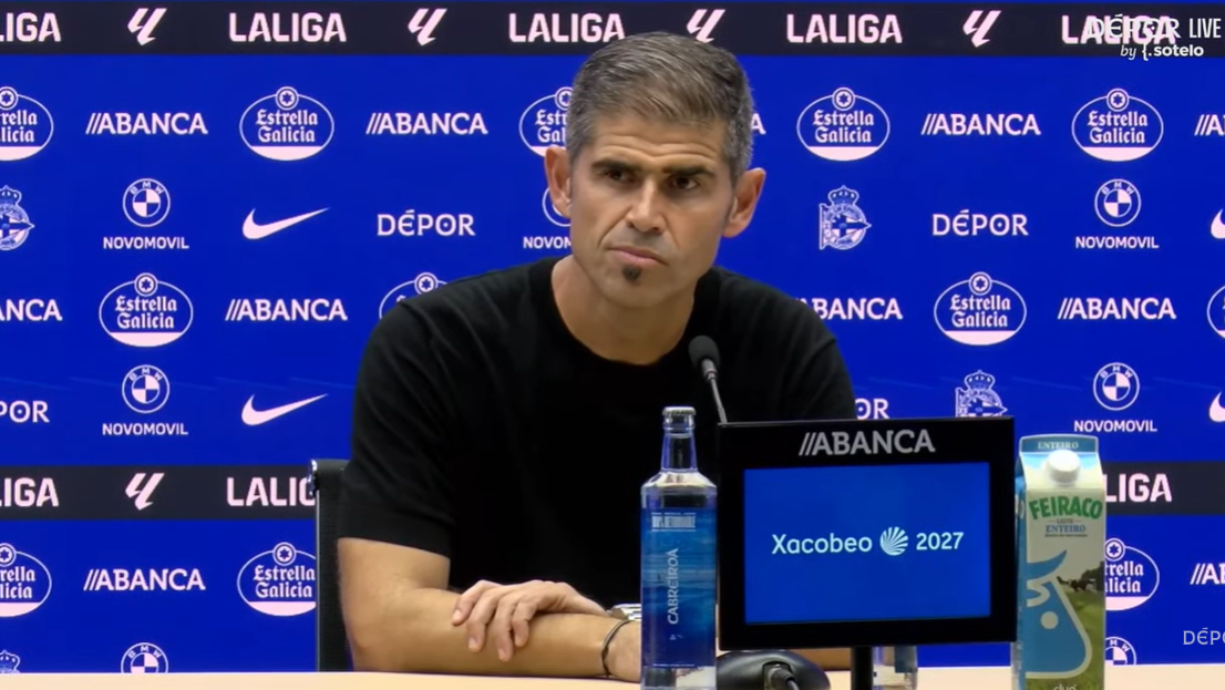 Hidalgo, durante la rueda de prensa posterior al partido.
