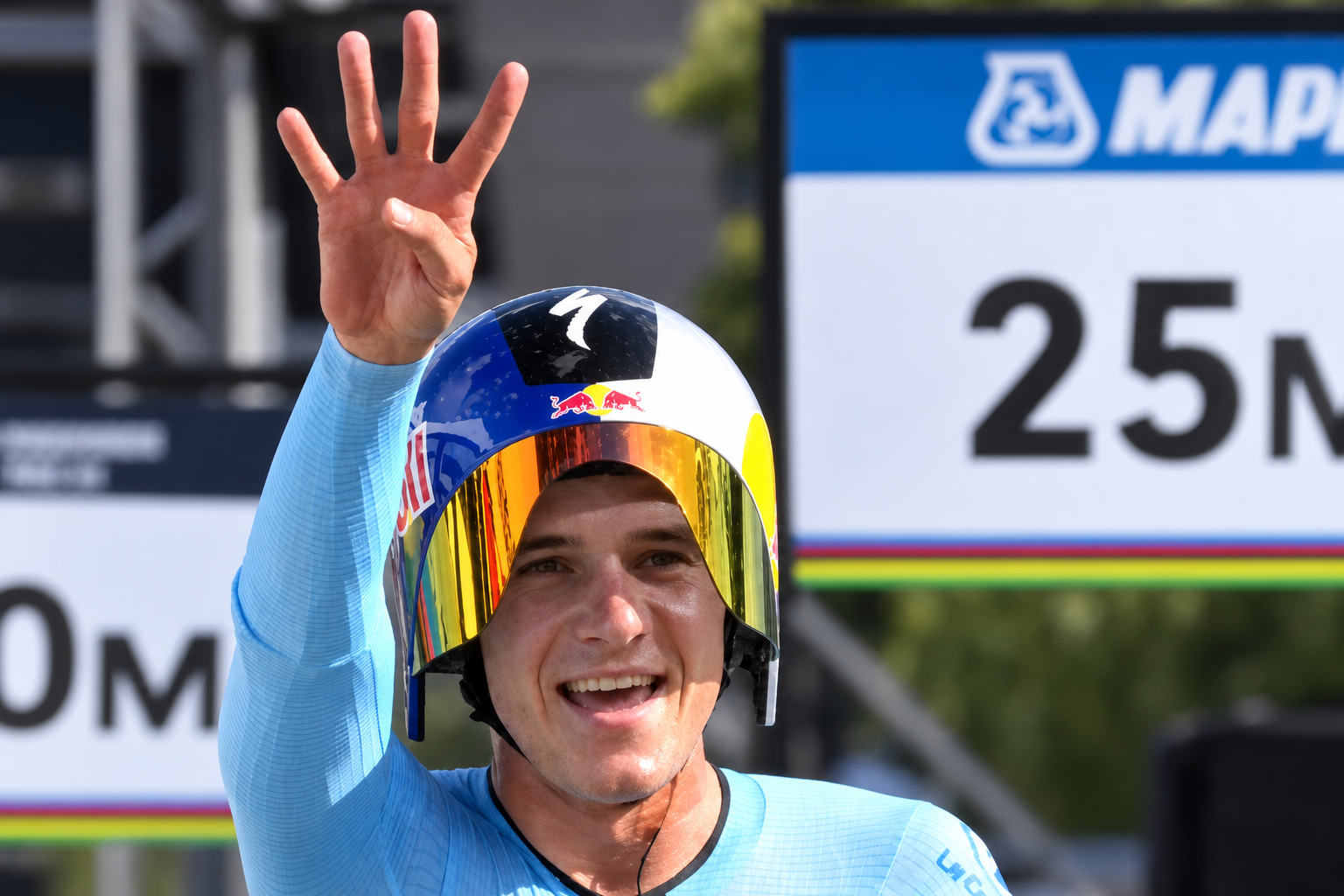 Remco, celebrando la cuarta.