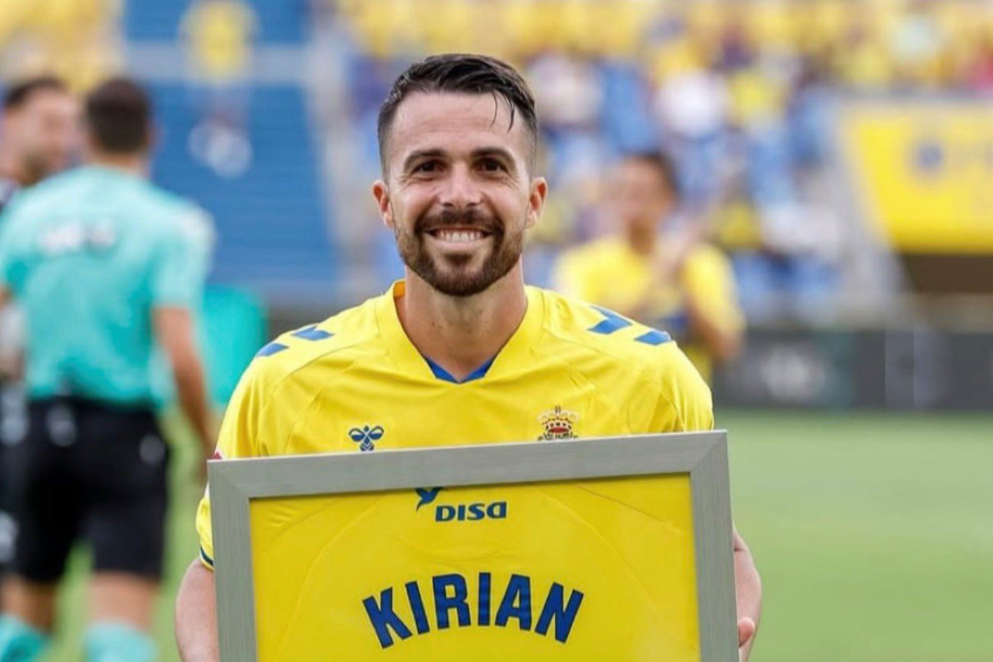 Kirian, homenajeado por sus 200 partidos con la UD Las Palmas.