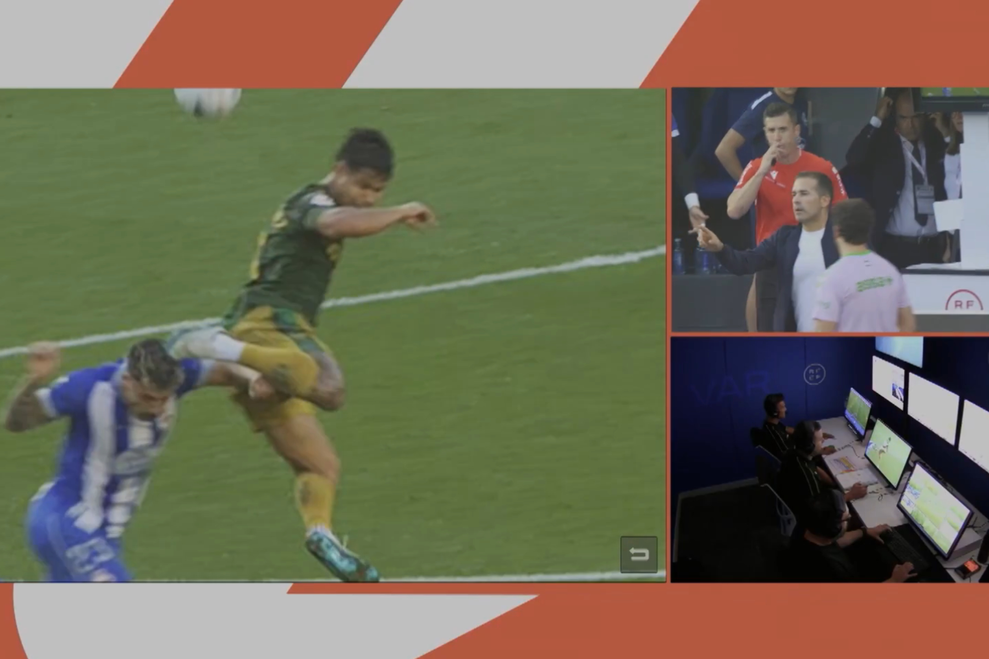Imagen analizada por el VAR RFEF
