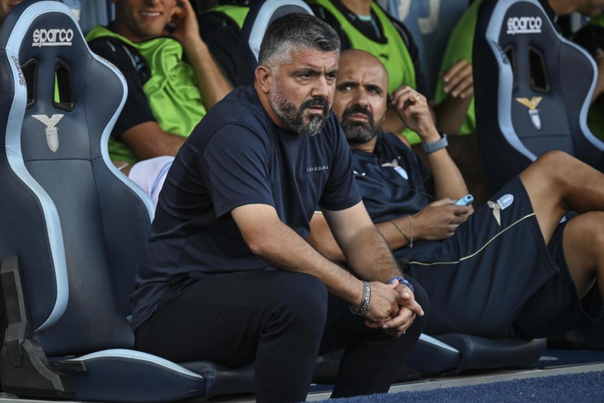 Gennaro Gattuso, en el banquillo de la Lazio. EFE
