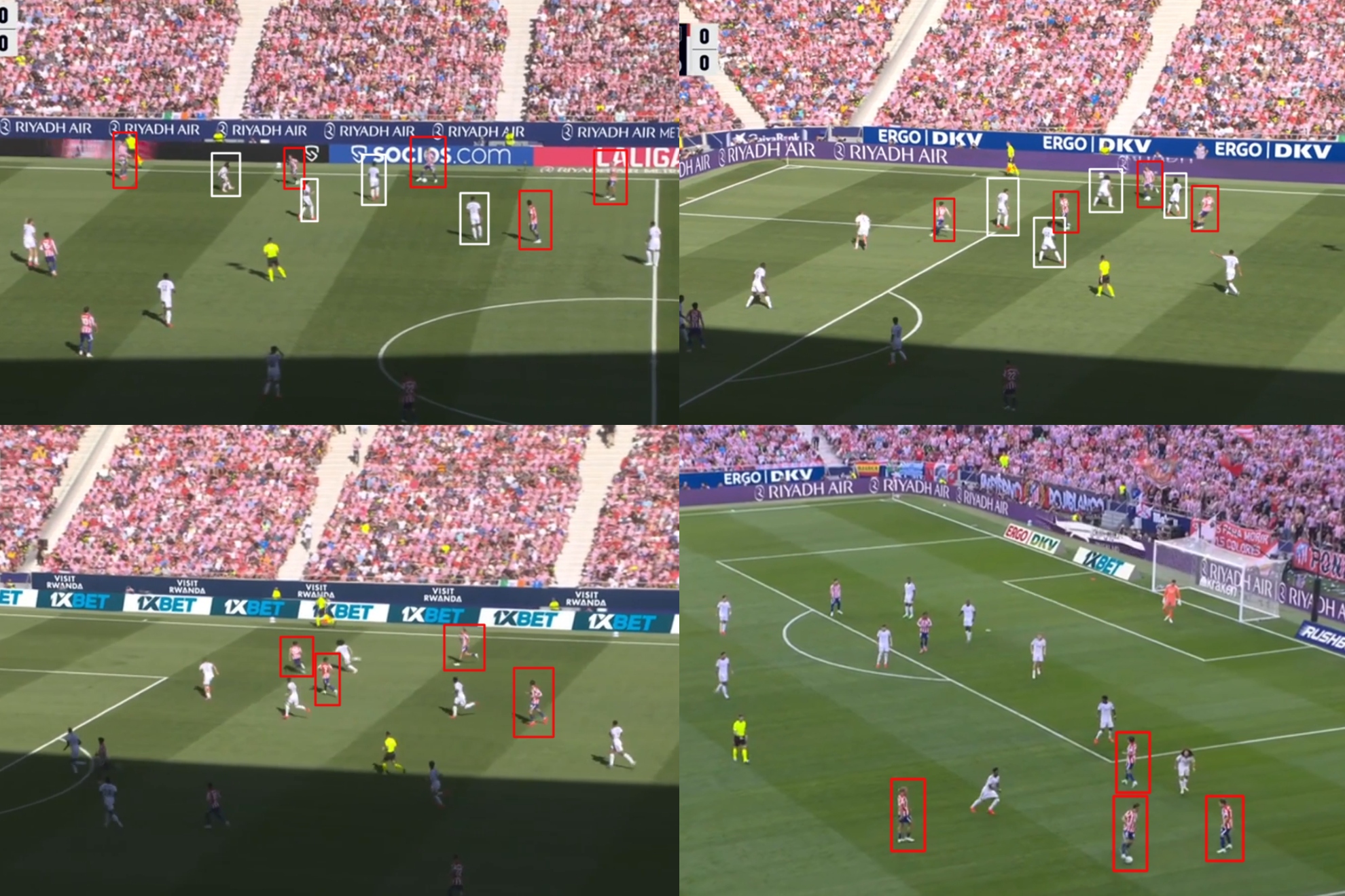 ACUMULACIÓN DE JUGADORES EN LA BANDA DERECHA DEL ATLÉTICO.