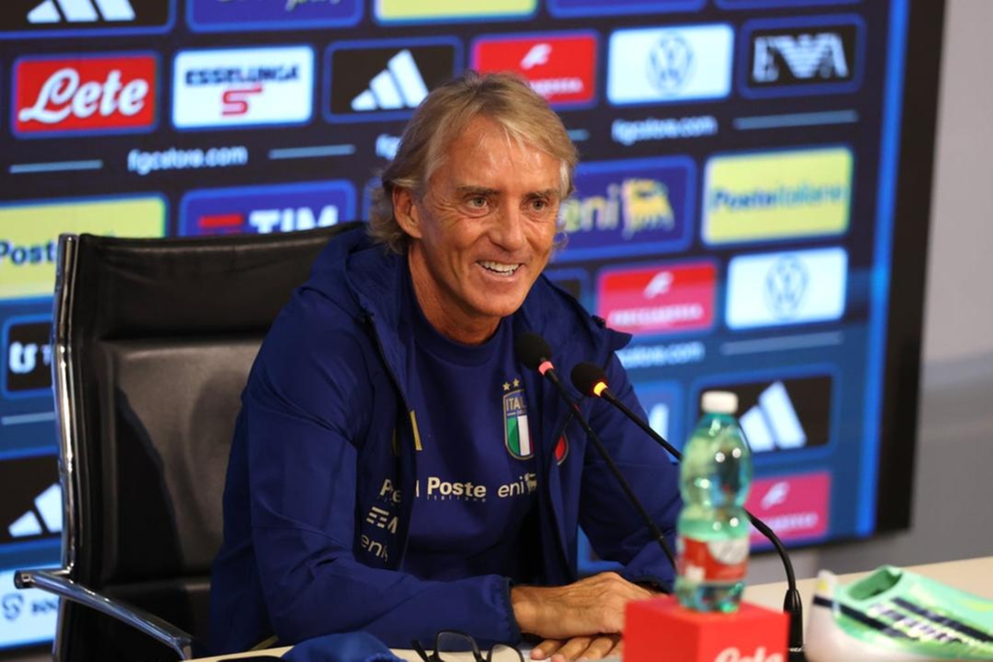Roberto Mancini, en rueda de prensa. FIGC.