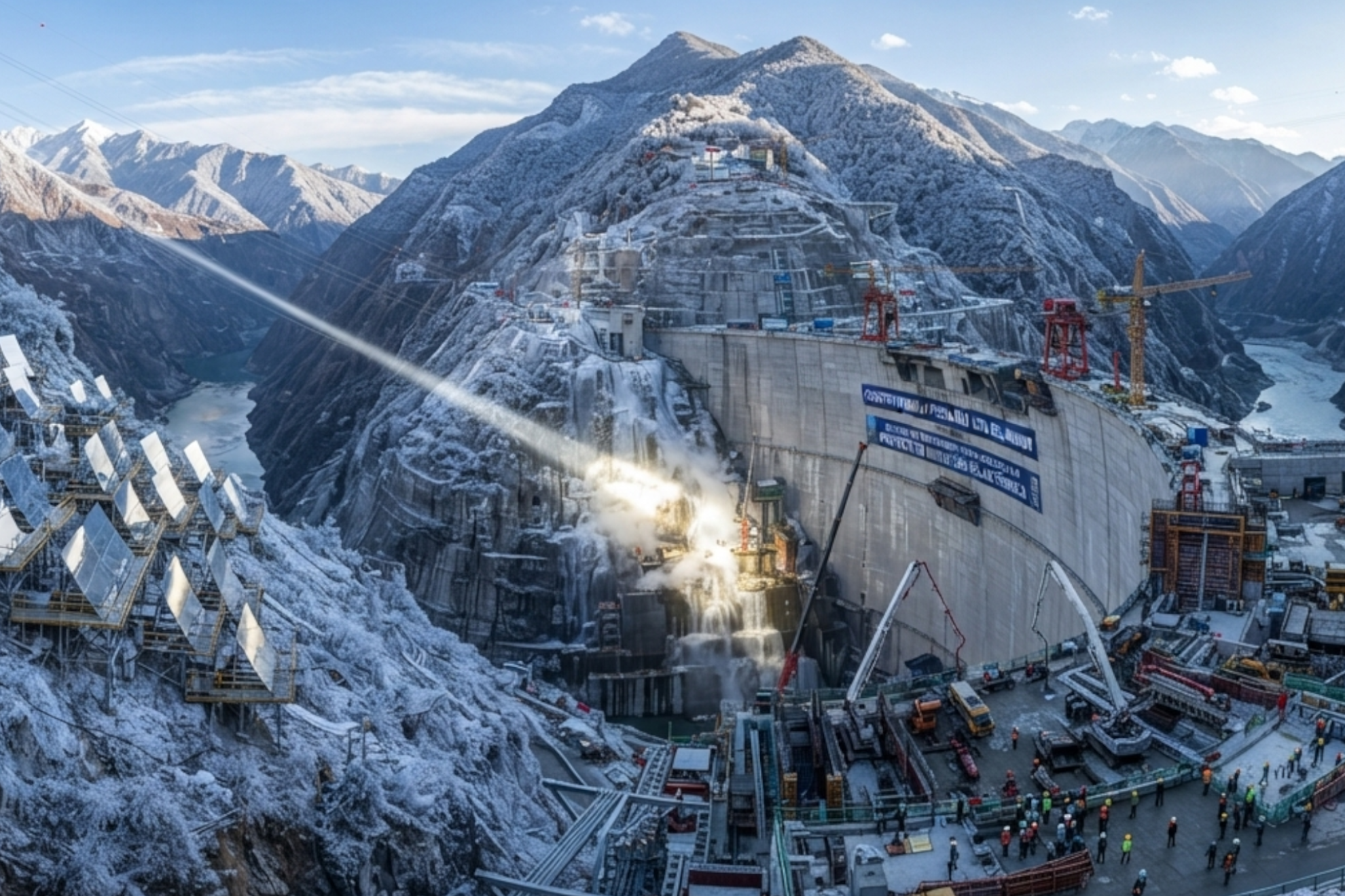 La presa de Shuangjiangkou medirá 315 metros Imagen creada con IA