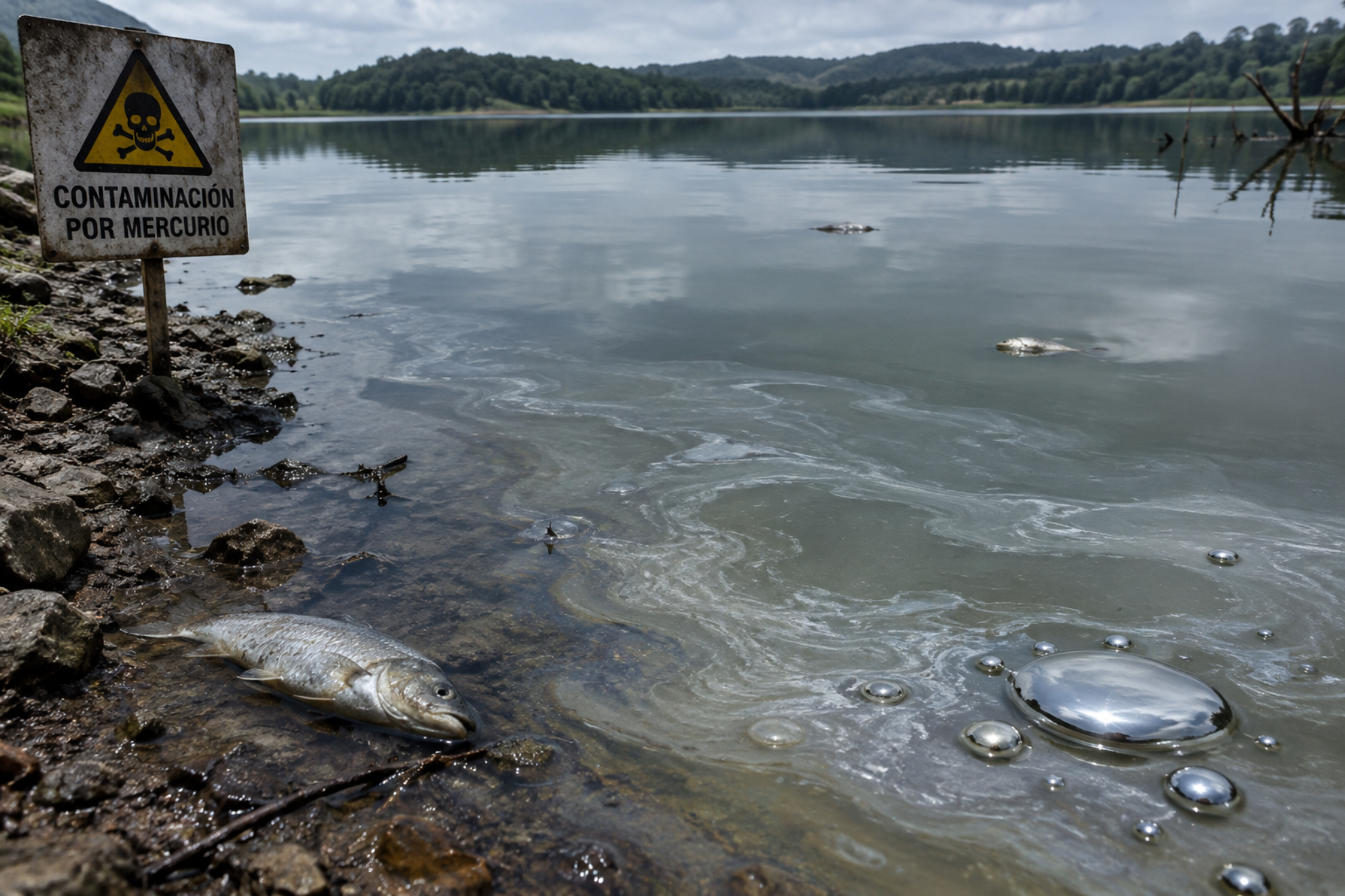 Embalse contaminado imagen creada con IA