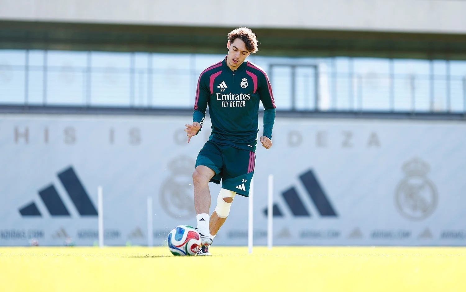 Thiago Pitarch, en un entrenamiento en Valdebebas.