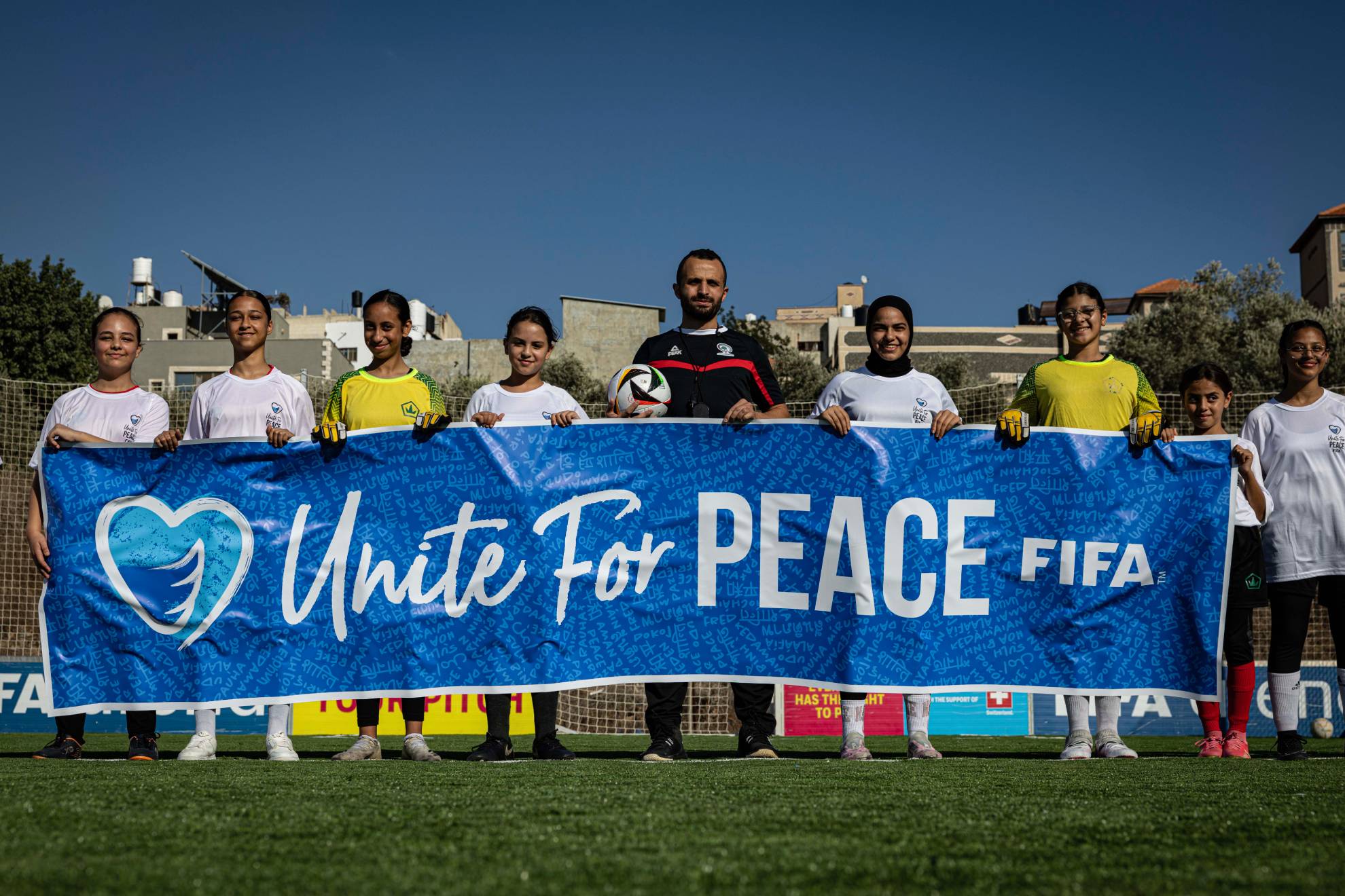 Participantes del torneo en Cisjordania de FIFA 'Unidos por la Paz'.