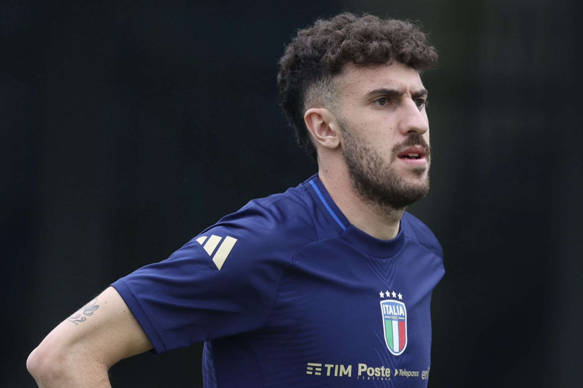 Matteo Rugeri, en un entrenamiento con Italia @Azzurri