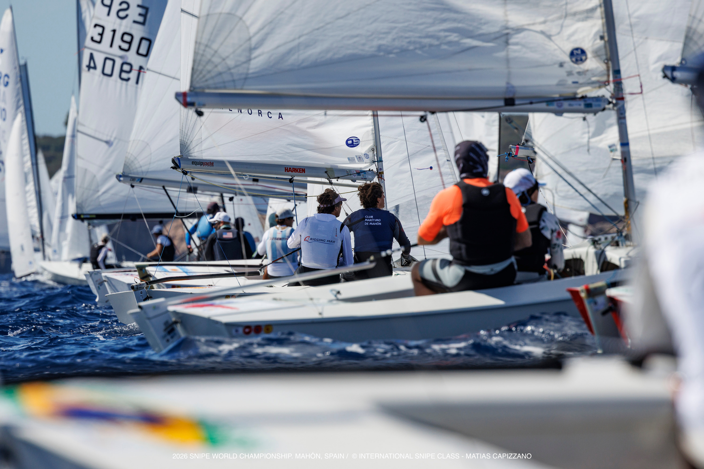 La regata de práctica del pasado lunes sirvió para poner a prueba el sistema Vákaros. Snipe Class - Matias Capizzano