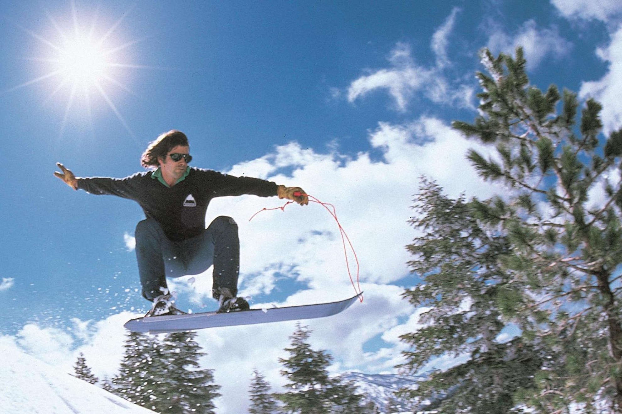 Jake Burton Carpenter durante los primeros años del snowboard. Burton