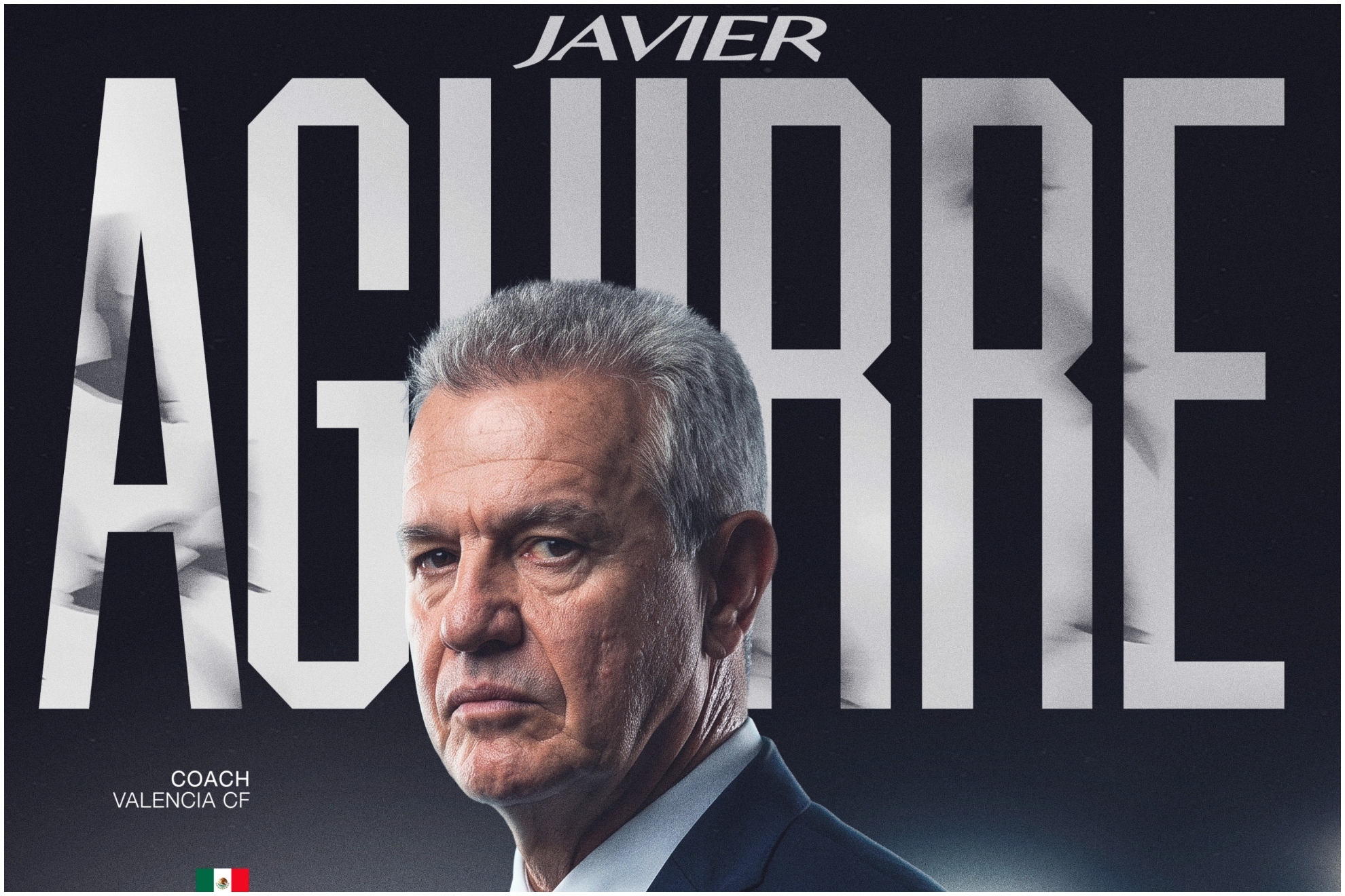 Imagen con la que el Valencia ha anunciado la llegada de Javier Aguirre. VALENCIA CF