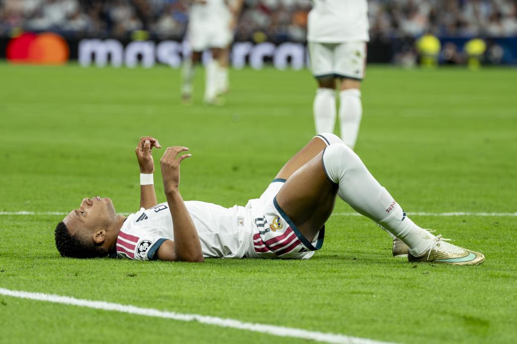 Partido de Champions League en el Santiago Bernabeu entre el Real Madrid y el Inter de Milan.