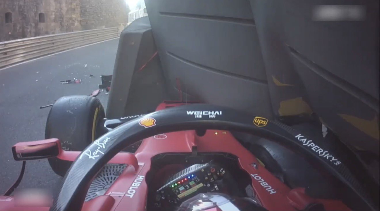 Charles Leclerc y la curva 15 de Bakú.