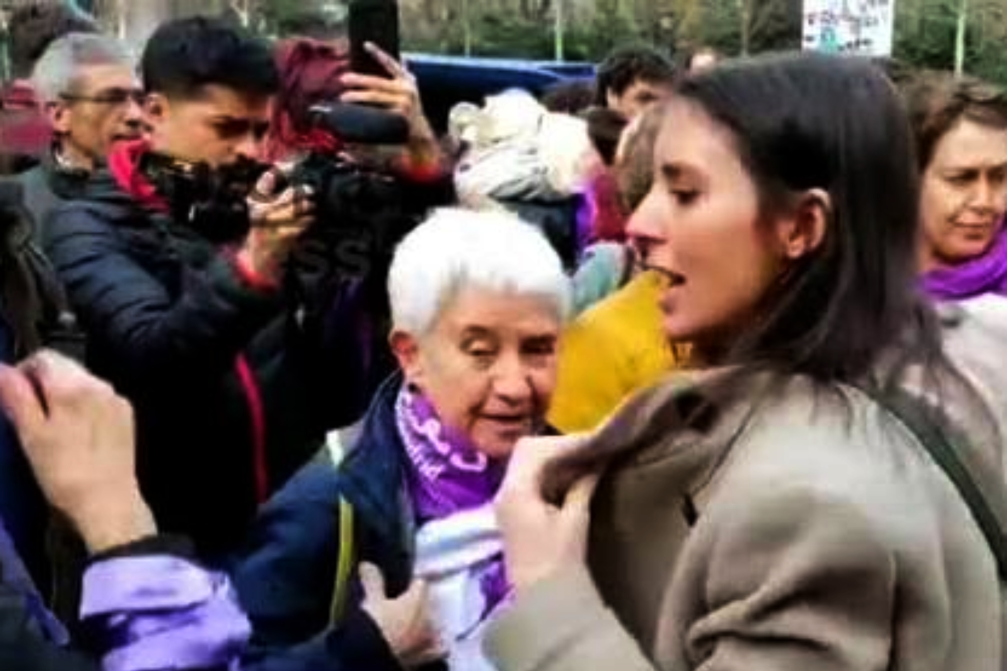 Irene Montero en una concentración. EP