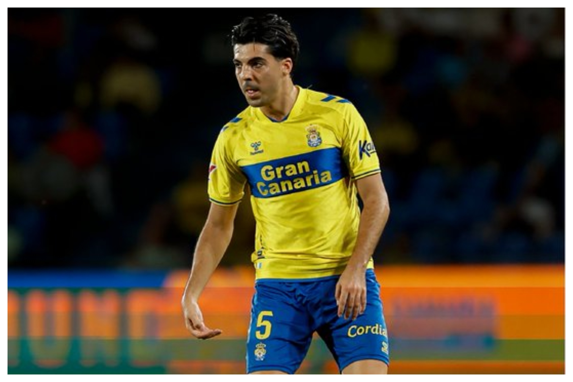 Enrique Clemente, durante un partido con el conjunto amarillo UD LAS PALMAS