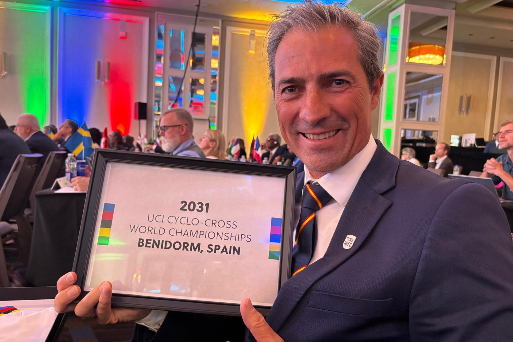 José Vicioso, presidente de la RFEC, en Canadá.
