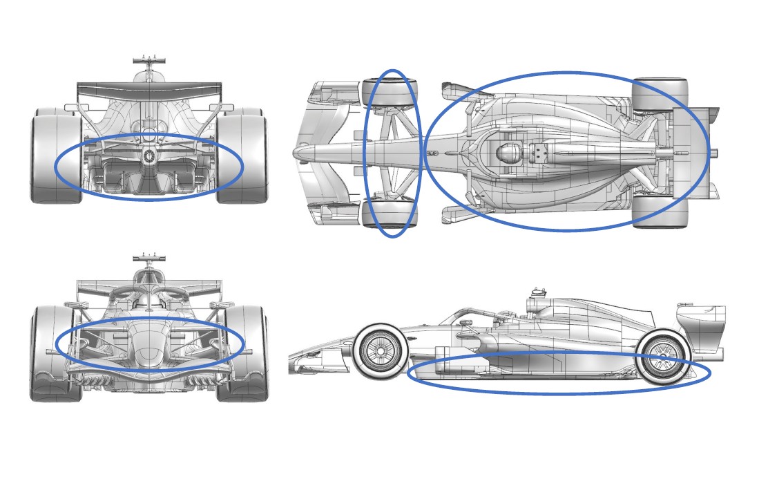 Así se localizan las novedades de Williams este fin de semana. FIA