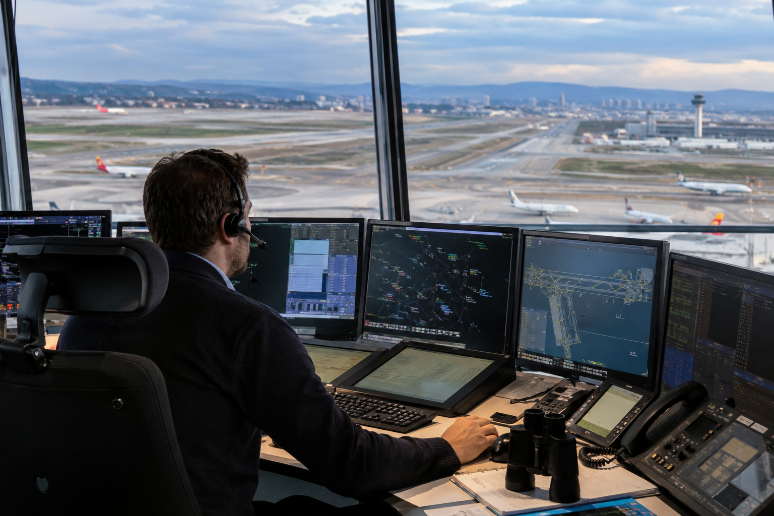 Controlador aéreo Imagen creada por IA