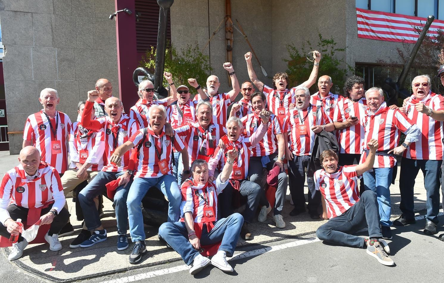 Los últimos campeones de Liga, en la celebración de la Copa más reciente. Athletic Club