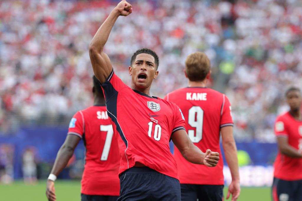 Jude Bellingham celebra su tanto frente a Panamá.