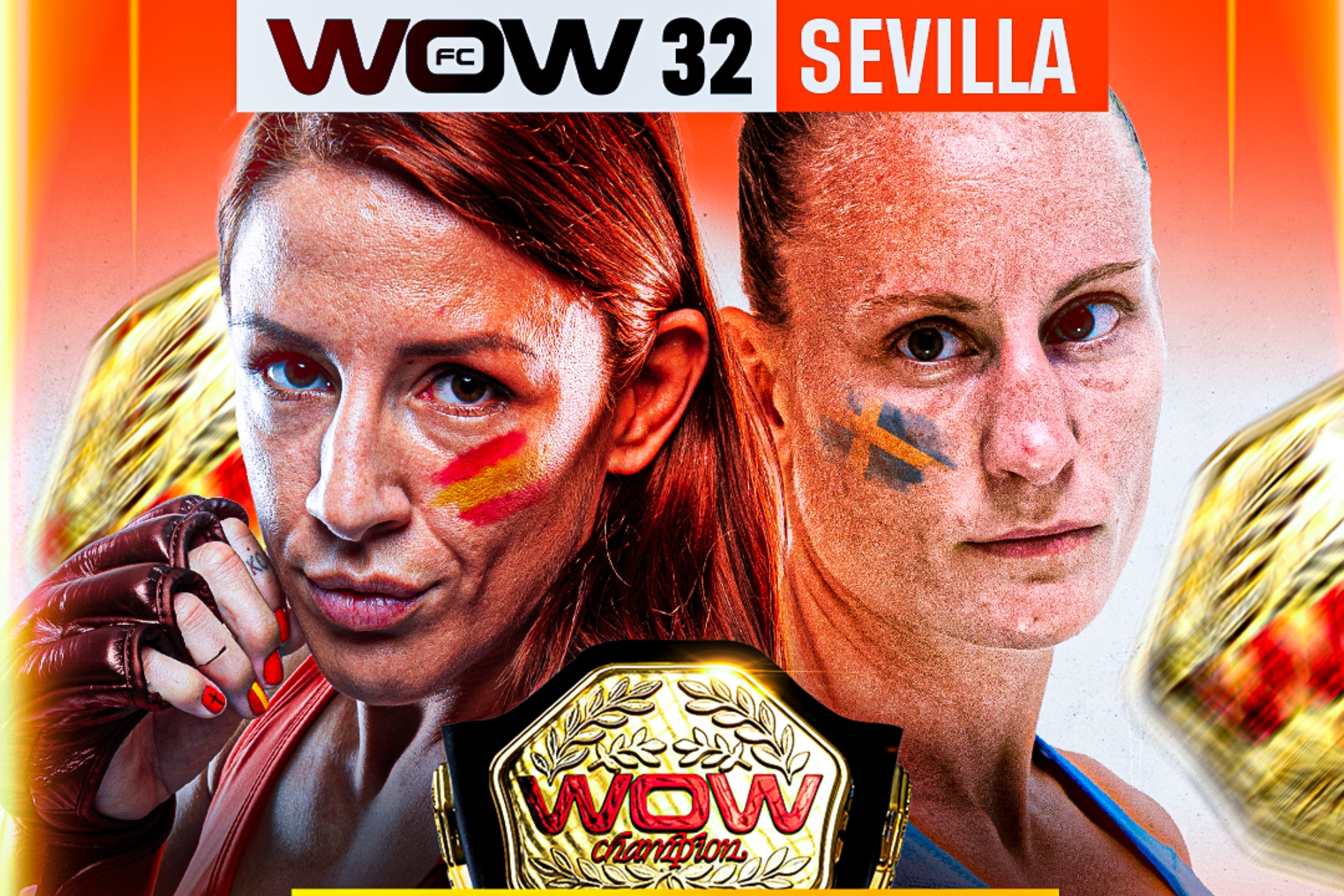 Cartel oficial de WOW 32 Sevilla. WOW FC.