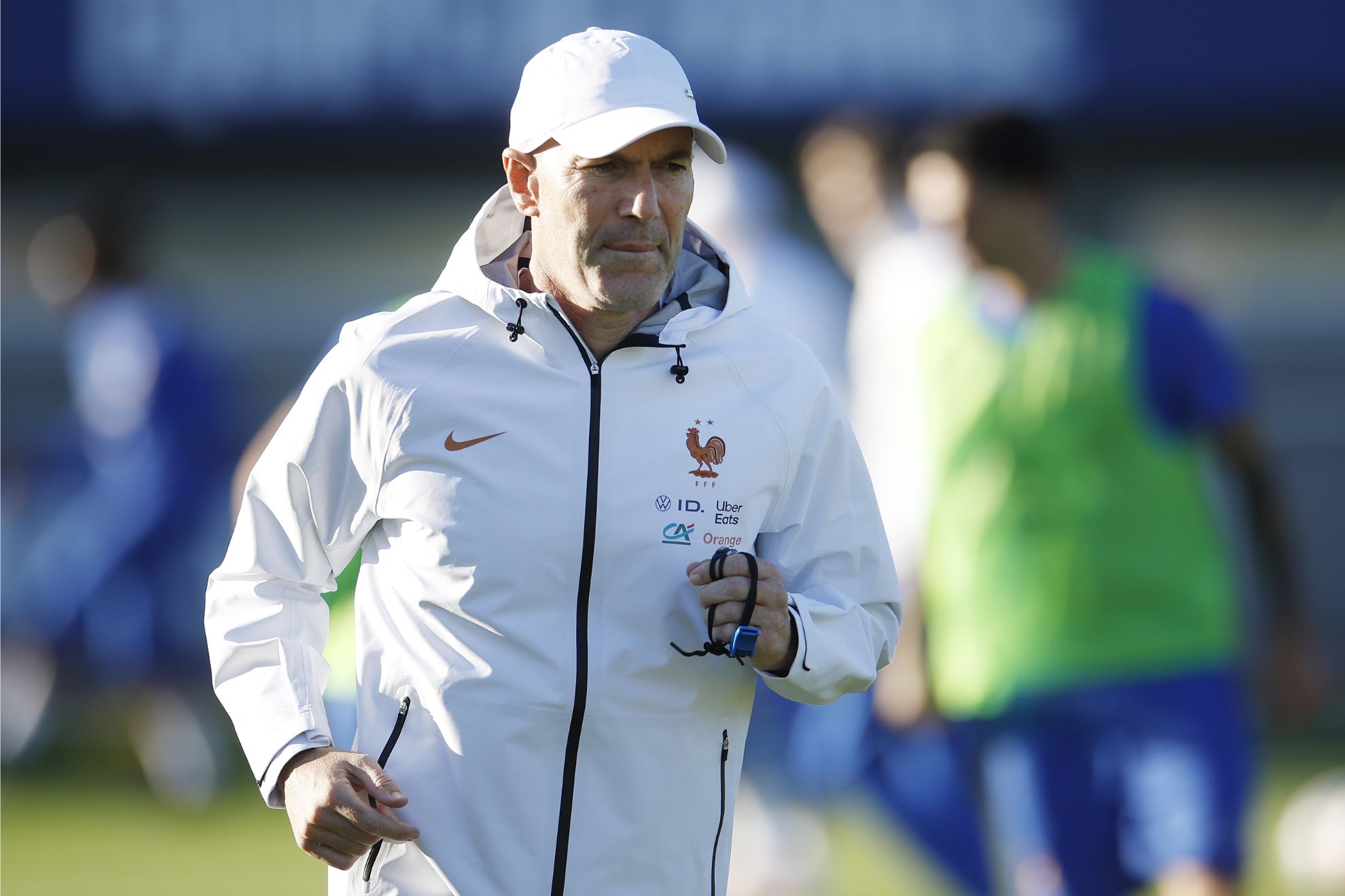 Zidane, durante uno de sus primeros entrenamientos con Francia