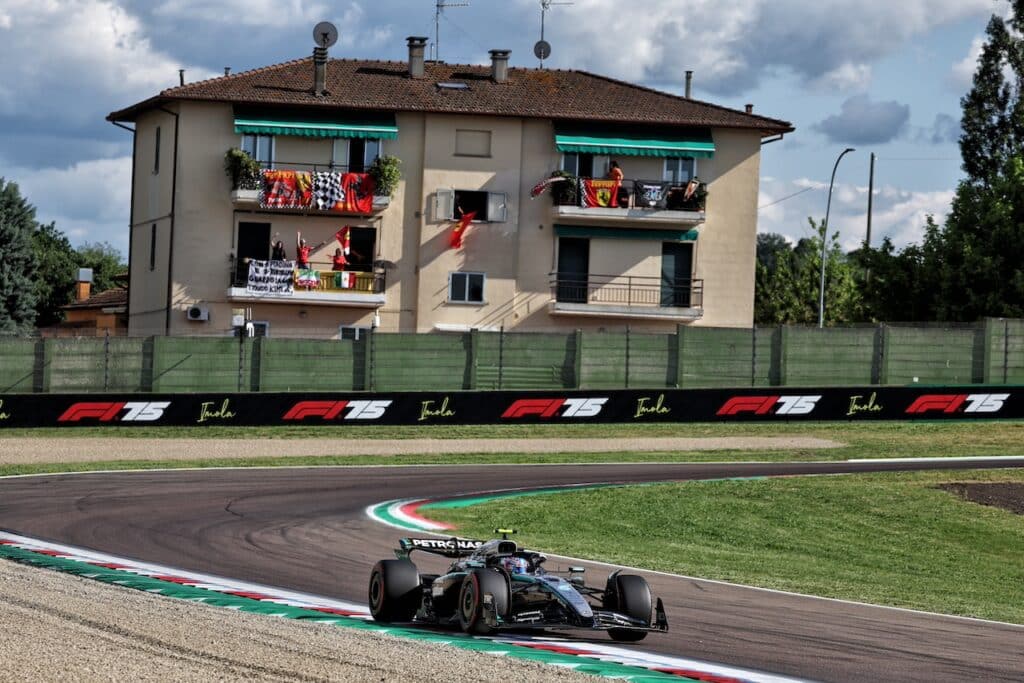 Antonelli, en Imola, el el GP de Emilia Romagna de 2025.