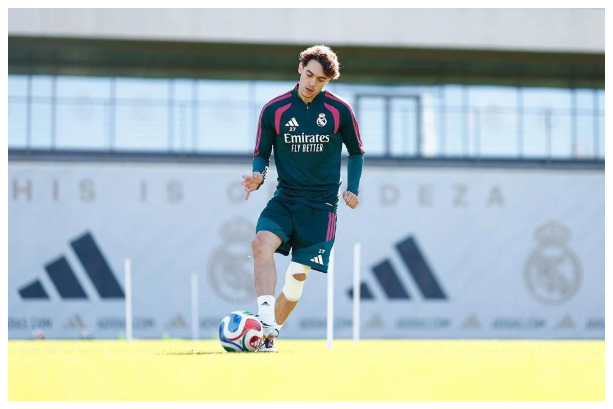 Thiago Pitarch entrenando con el Real Madrid