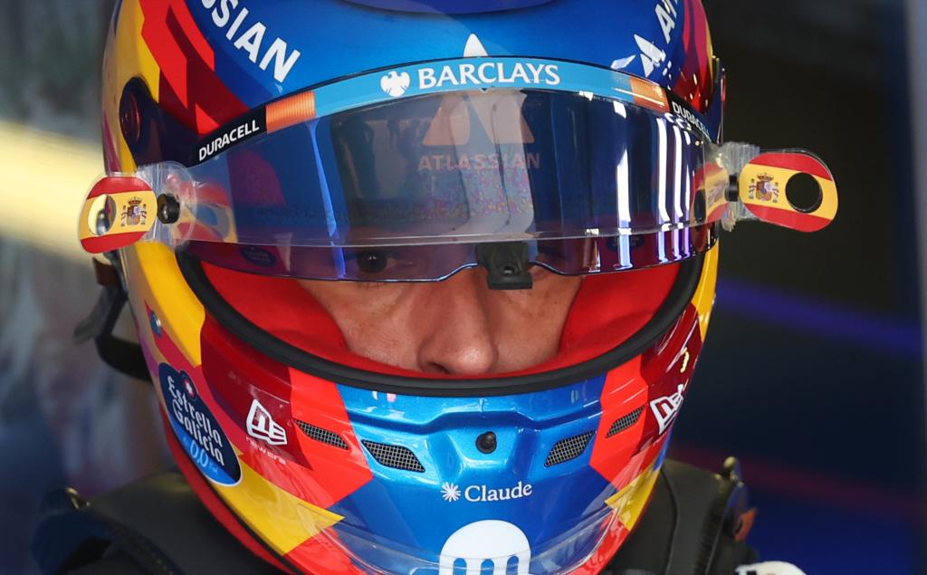 Sainz, este viernes en Bakú. EFE