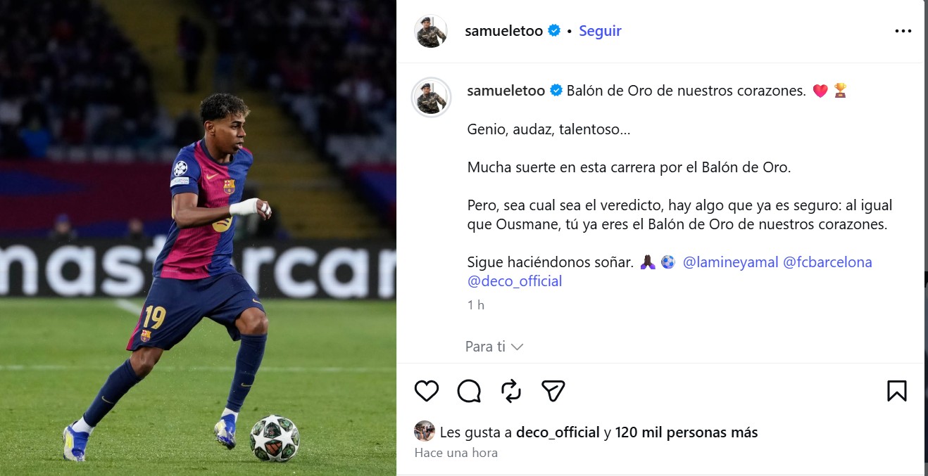 Mensaje de Eto'o