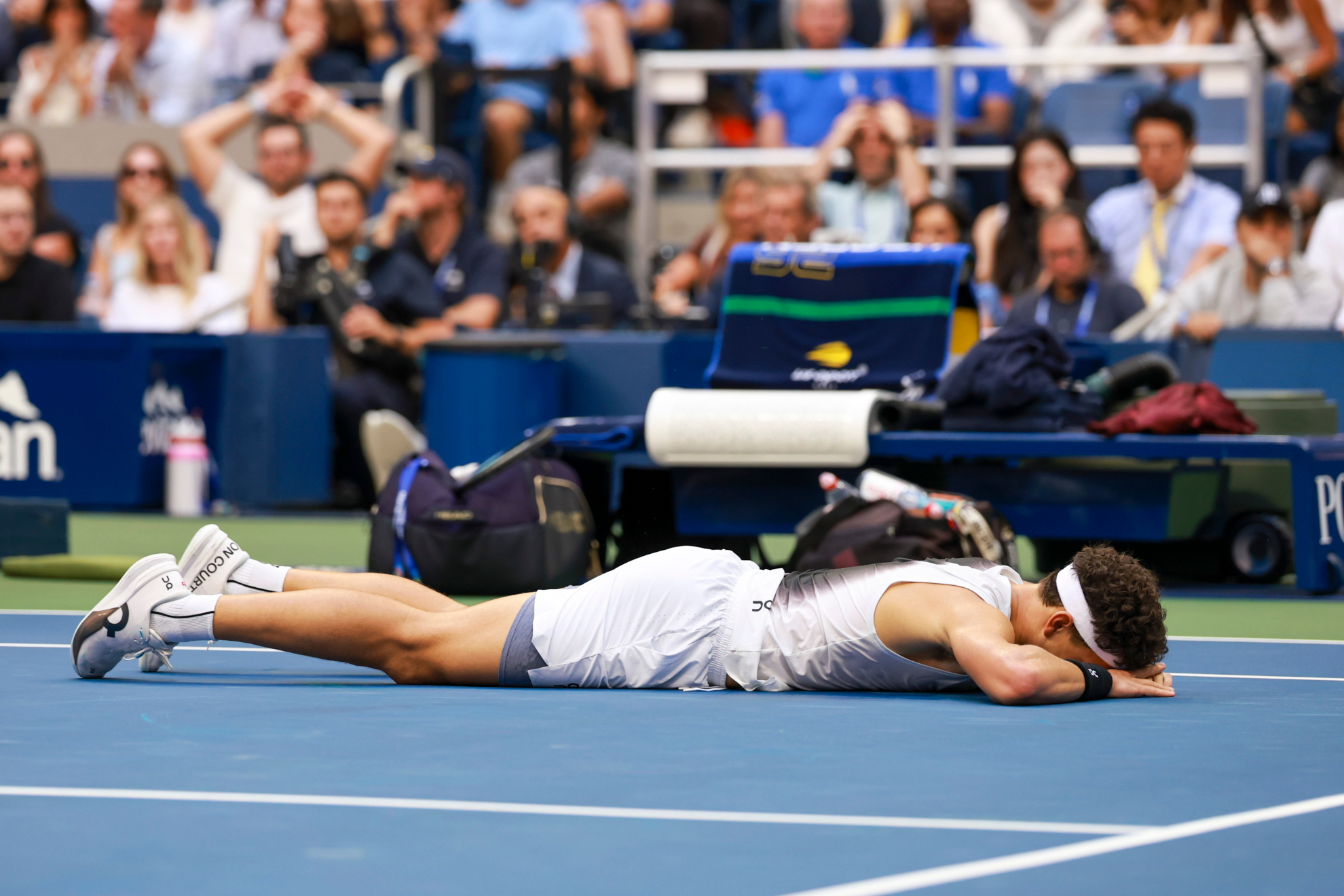 Ben Shelton durante la final del US Open ante Alexander Zverev. EFE
