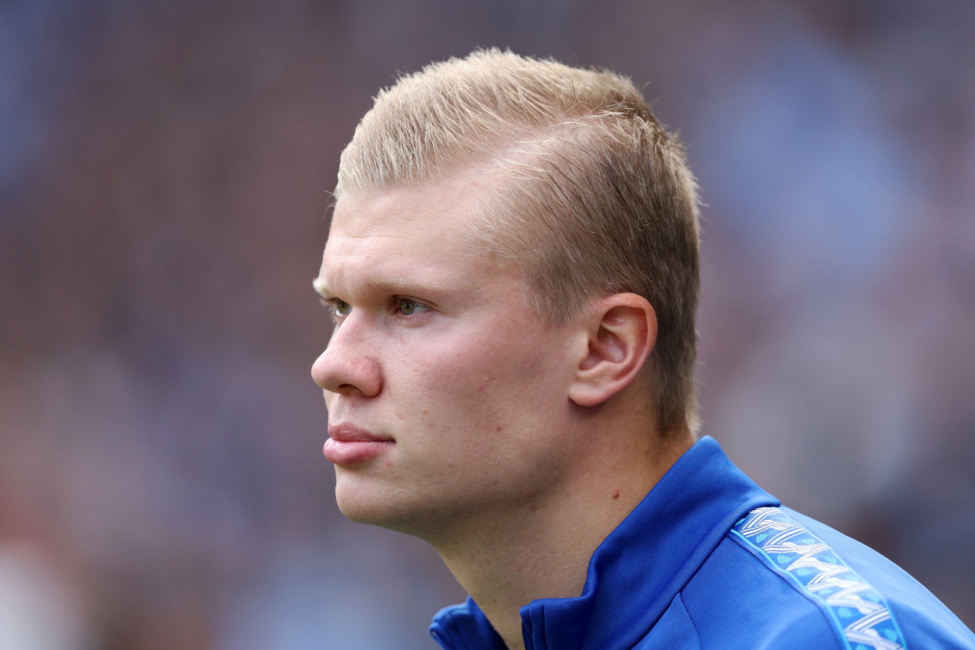 Haaland, antes de un partido este curso. GETTY
