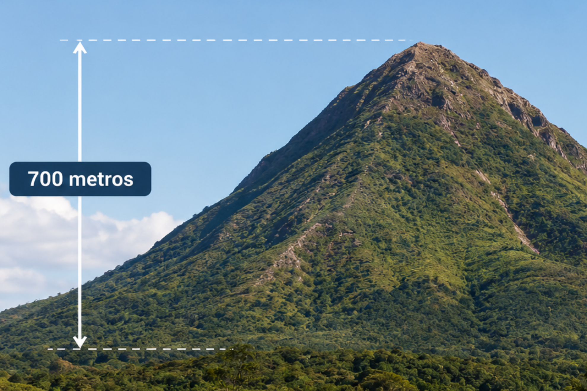Montaña 700 metros Imagen creada con IA