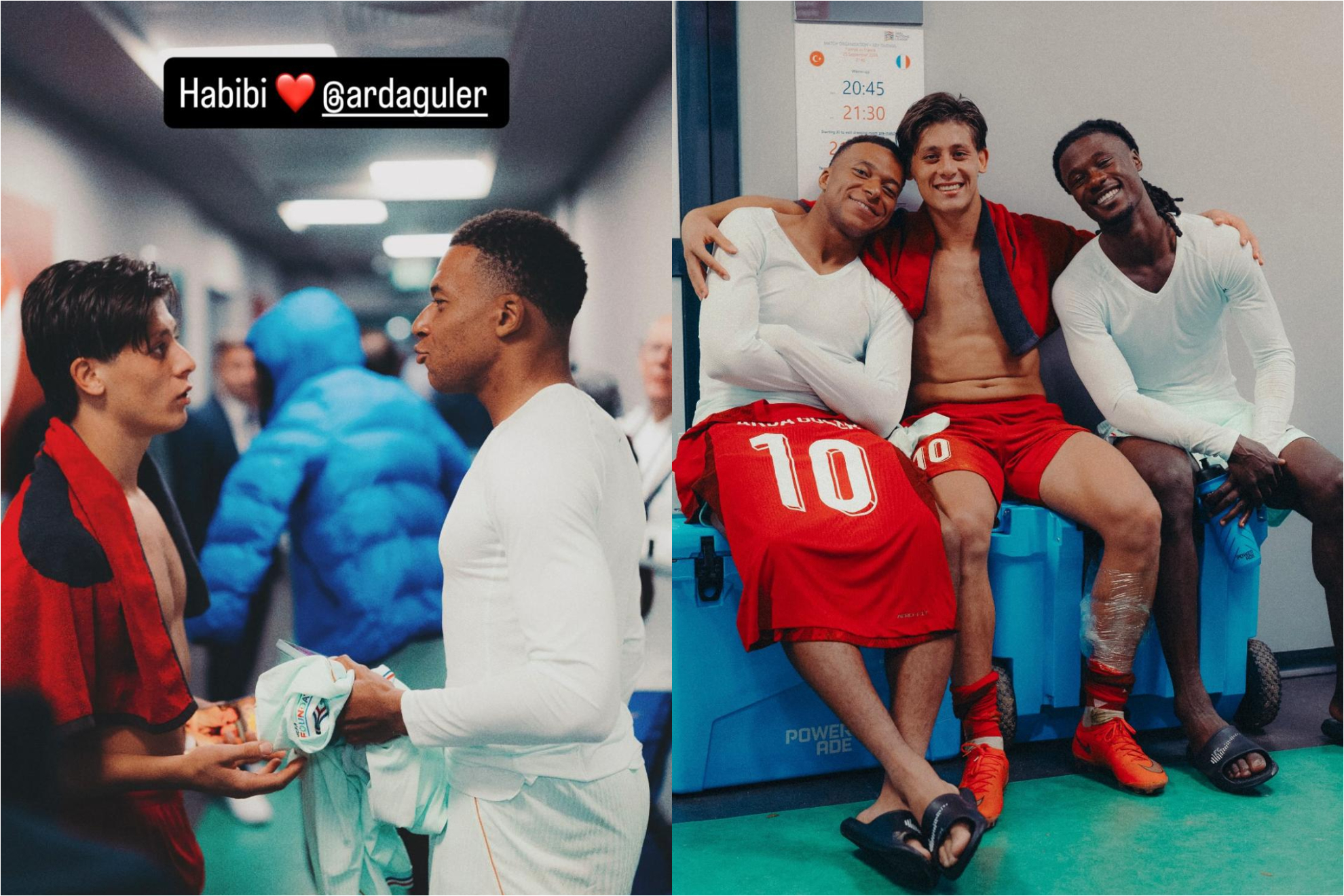 Publicaciones de Mbappé en Instagram tras su partido contra Turquía.