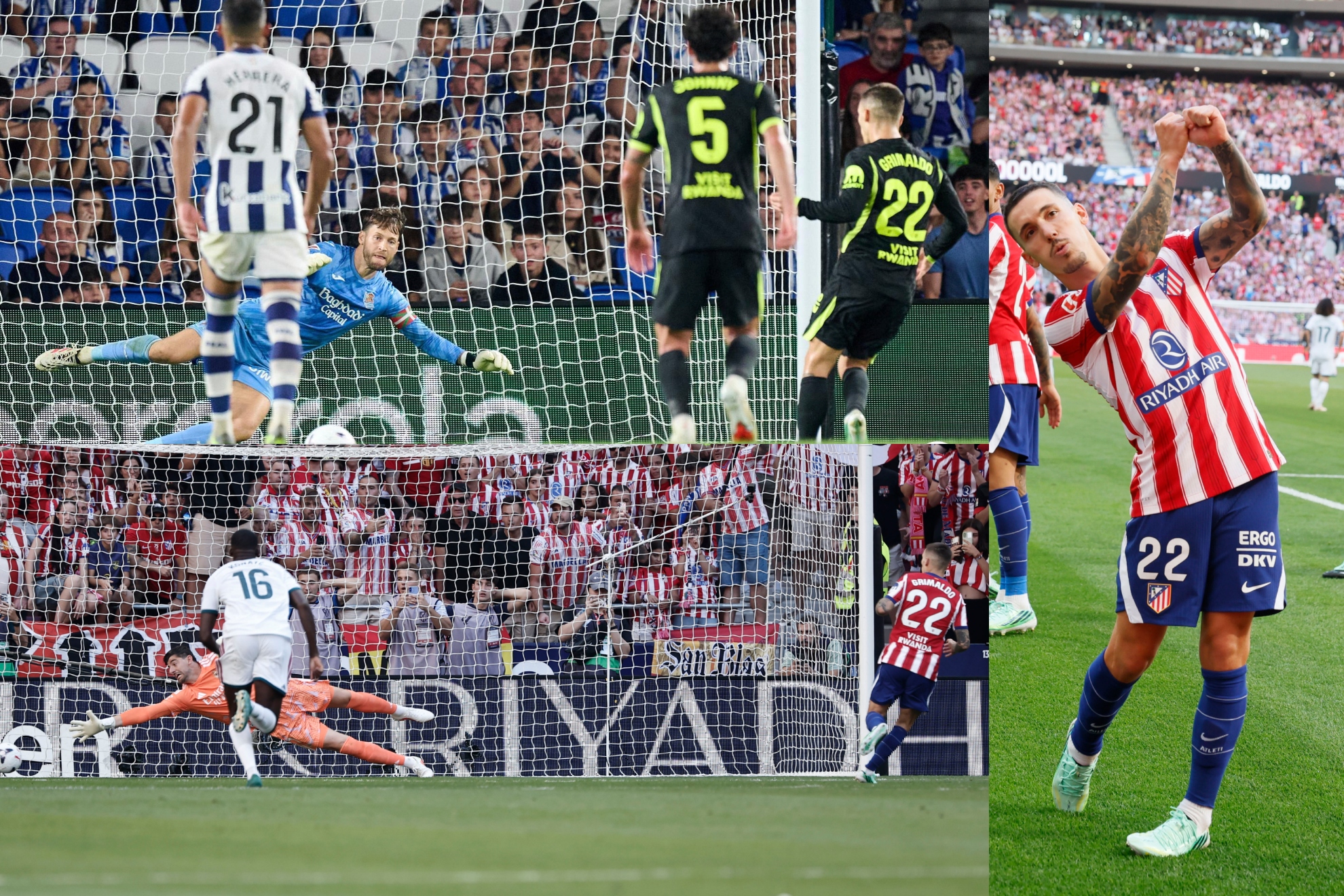 GRIMALDO, TRAS MARCAR SUS DOS PENALTIS EN ESTE CURSO.